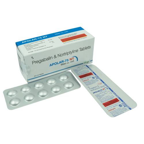 Pregabalin 75 mg & Nortriptyline 10 mg Tablets