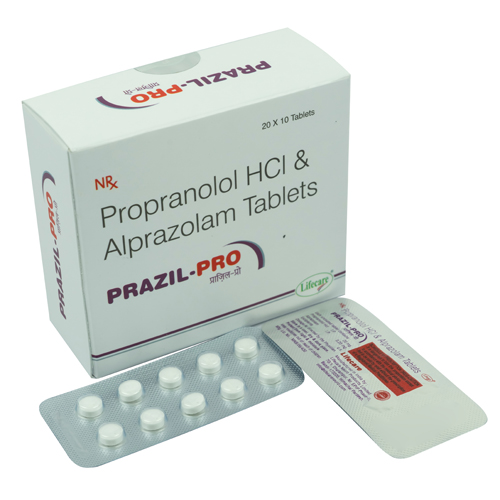 Propranolol HCI 20 mg & Alprazolam 0.25 mg Tablets