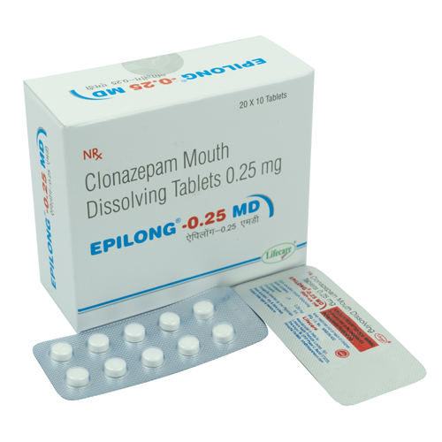 Clonazepam Mouth Dissolving Tablets 0.25, 0.5, 1, 2 mg