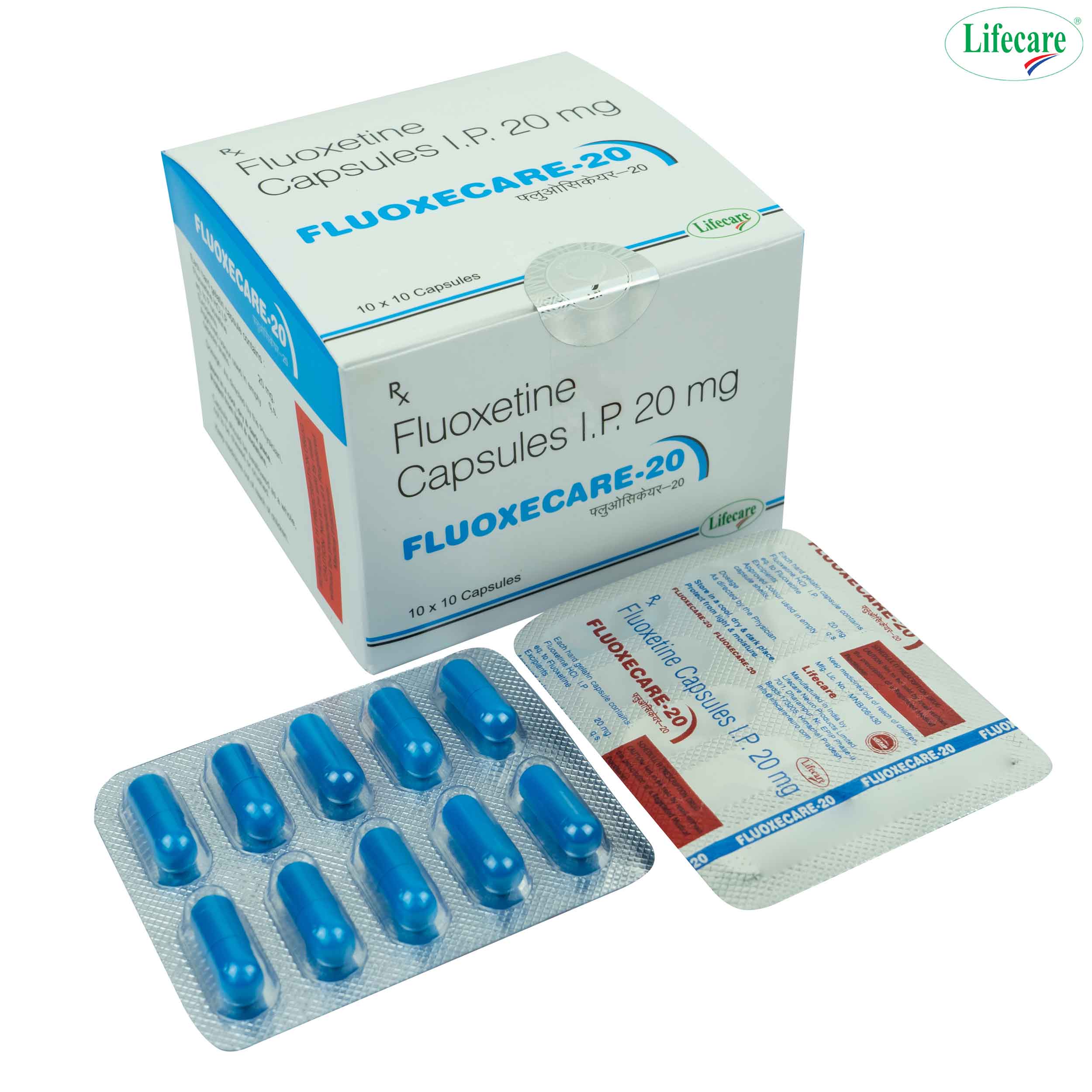Fluoxetine 20 mg and Alprazolam 0.25 Tablets