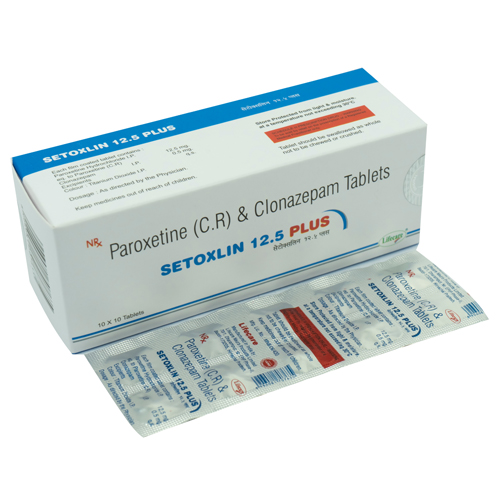 Paroxetine 12.5/25 mg & Clonazepam 0.5 mg Tablets